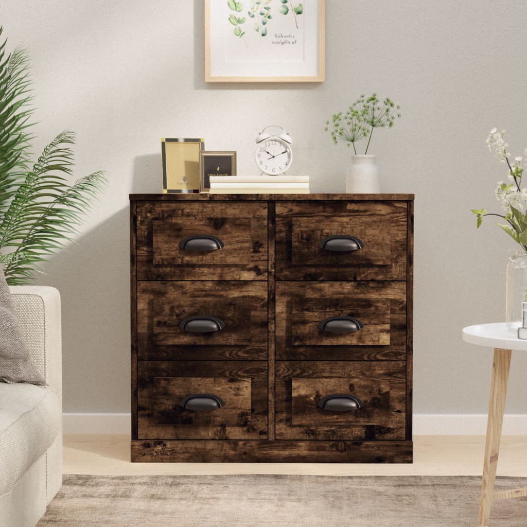 Komoda boja dimljenog hrasta 70x35,5x67,5 cm konstruirano drvo