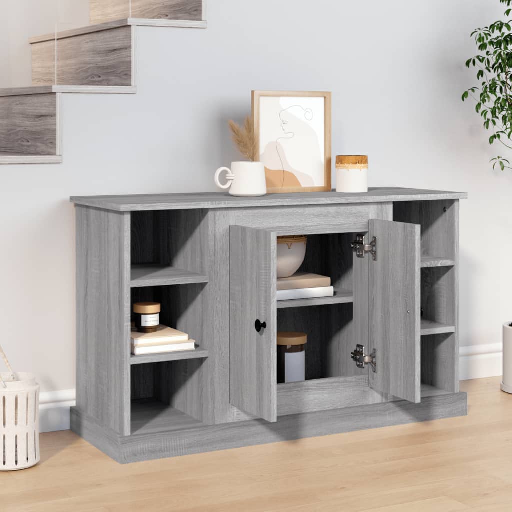 Komoda sivog hrasta sonome 100x35,5x60 cm od konstruiranog drva