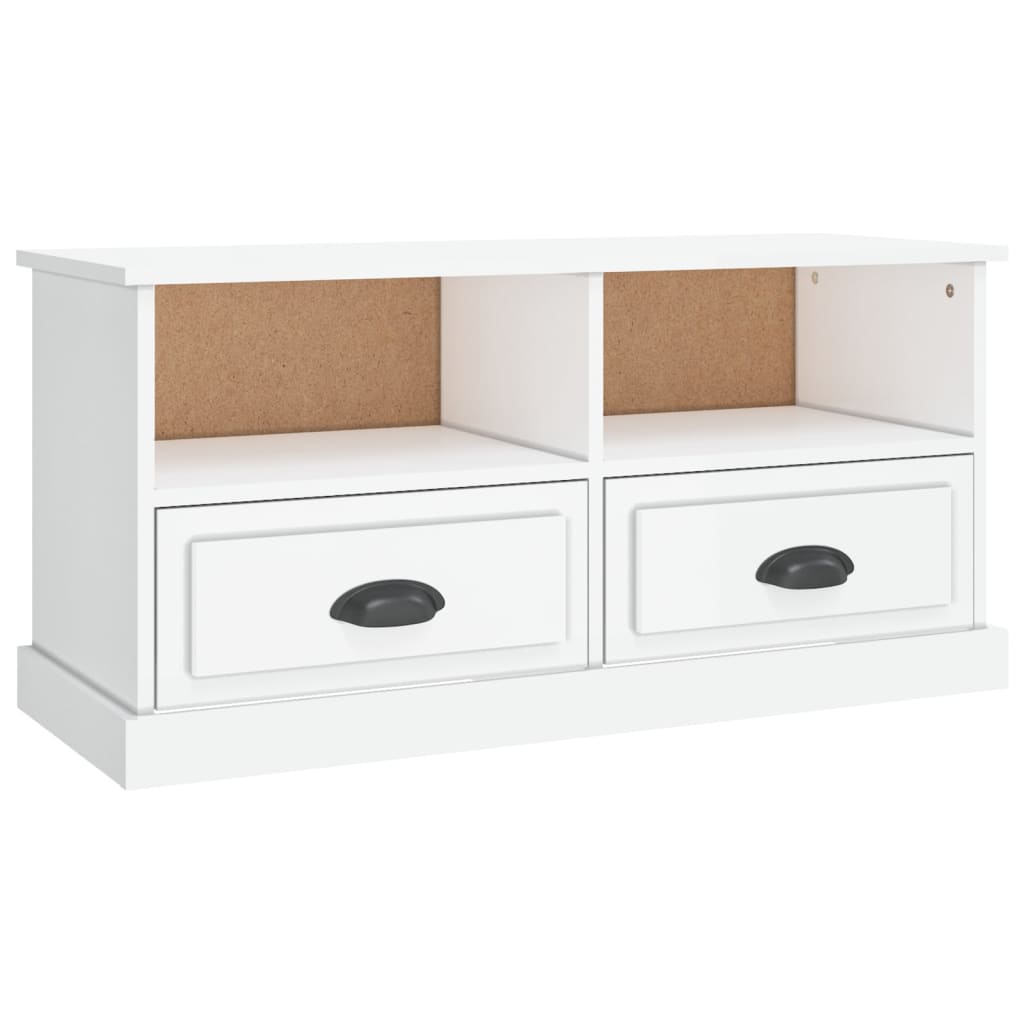 TV ormarić sjajni bijeli 93x35,5x45 cm od konstruiranog drva