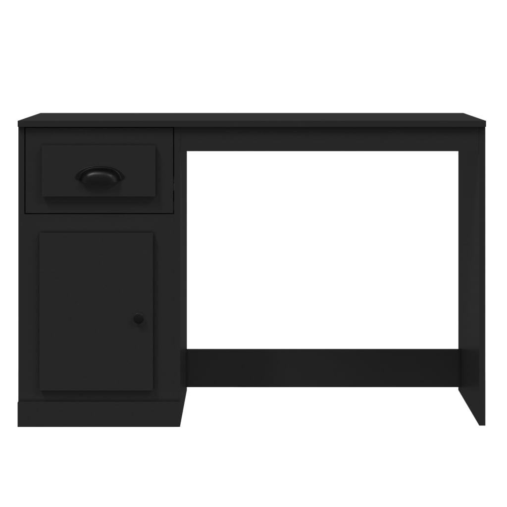 Radni stol s ladicom crni 115 x 50 x 75 cm konstruirano drvo