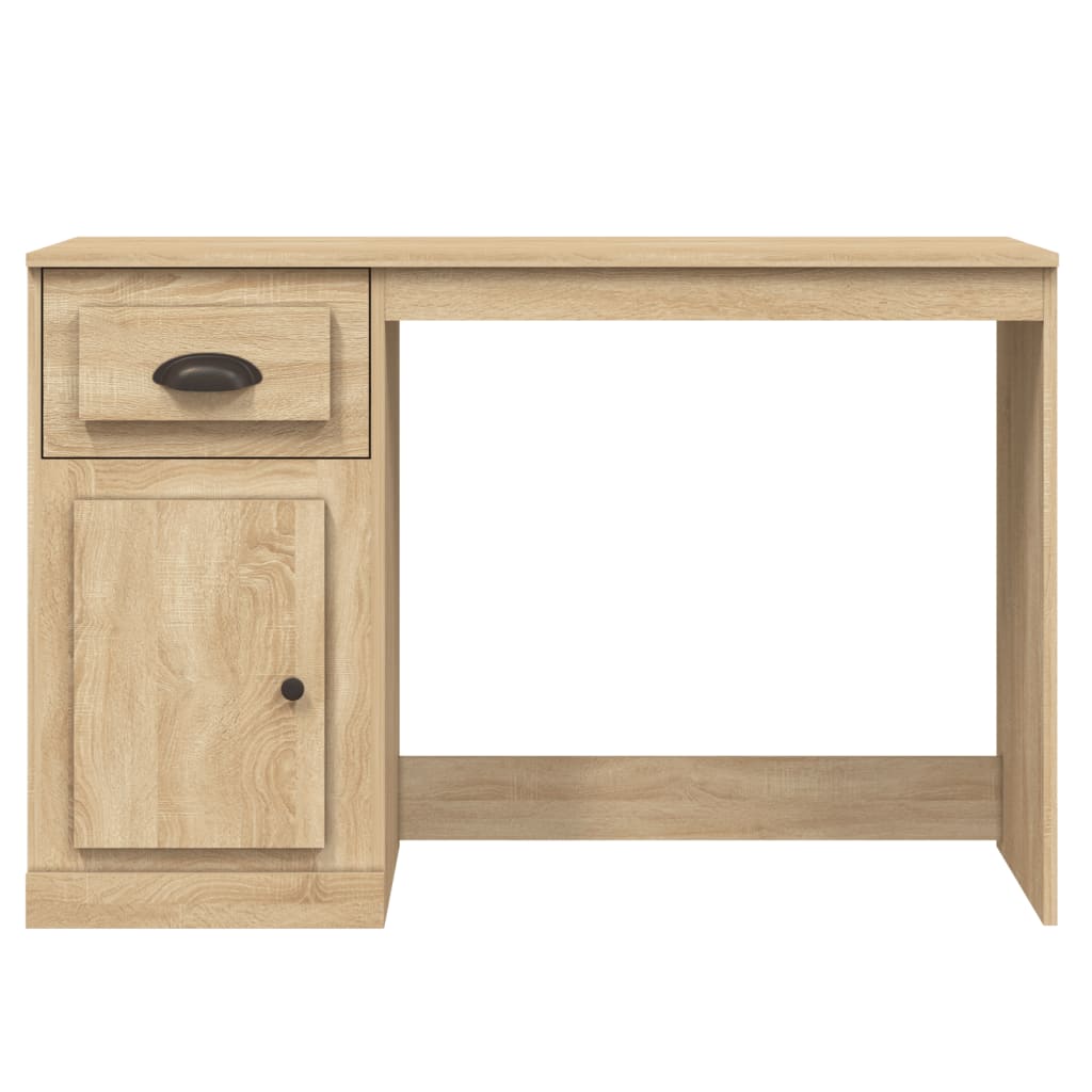Radni stol s ladicom boja hrasta 115x50x75 cm konstruirano drvo