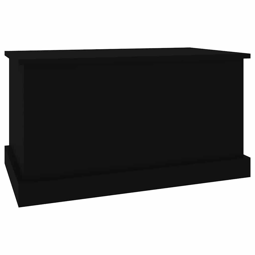 Kutija za pohranu crna 70 x 40 x 28 cm od konstruiranog drva