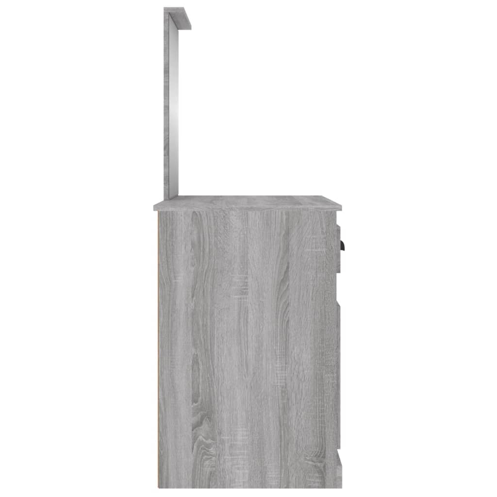 Toaletni stolić s ogledalom boja hrasta 90x50x132,5 cm drveni