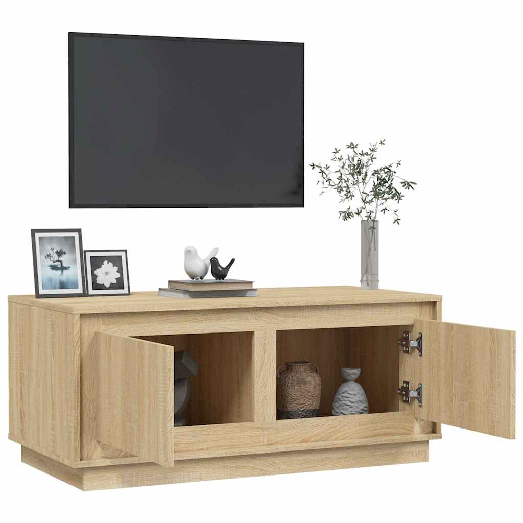 Stolić za kavu boja hrasta 102x50x44 cm konstruirano drvo