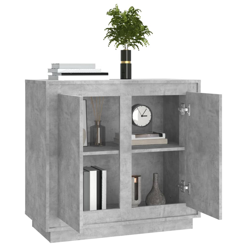 Komoda siva boja betona 80 x 34 x 75 cm od konstruiranog drva