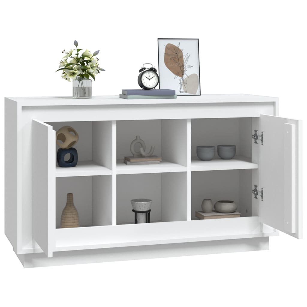 Komoda bijela 102 x 35 x 60 cm od konstruiranog drva