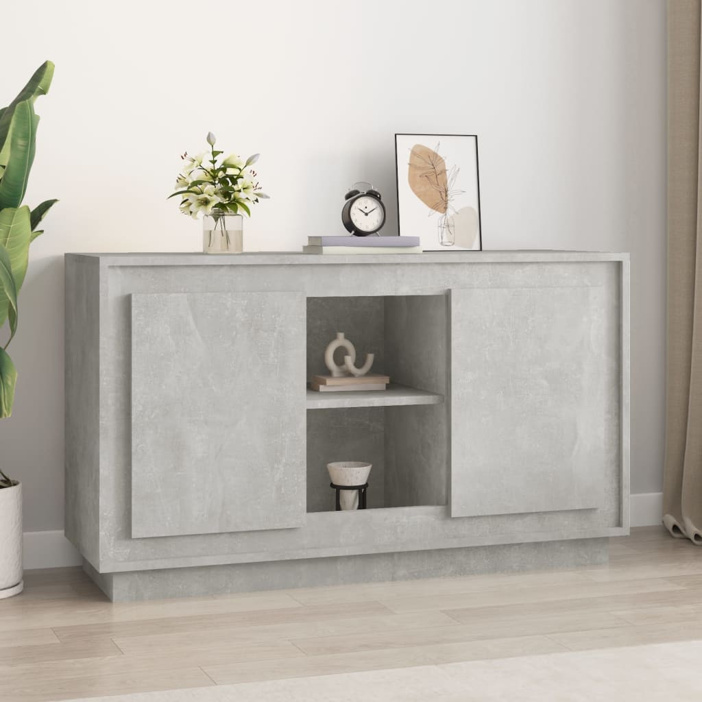 Komoda siva boja betona 102x35x60 cm od konstruiranog drva