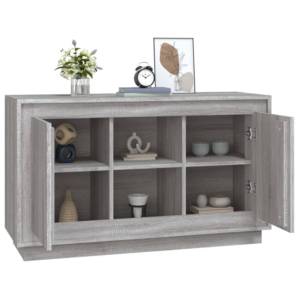 Komoda sivog hrasta sonome 102x35x60 cm od konstruiranog drva