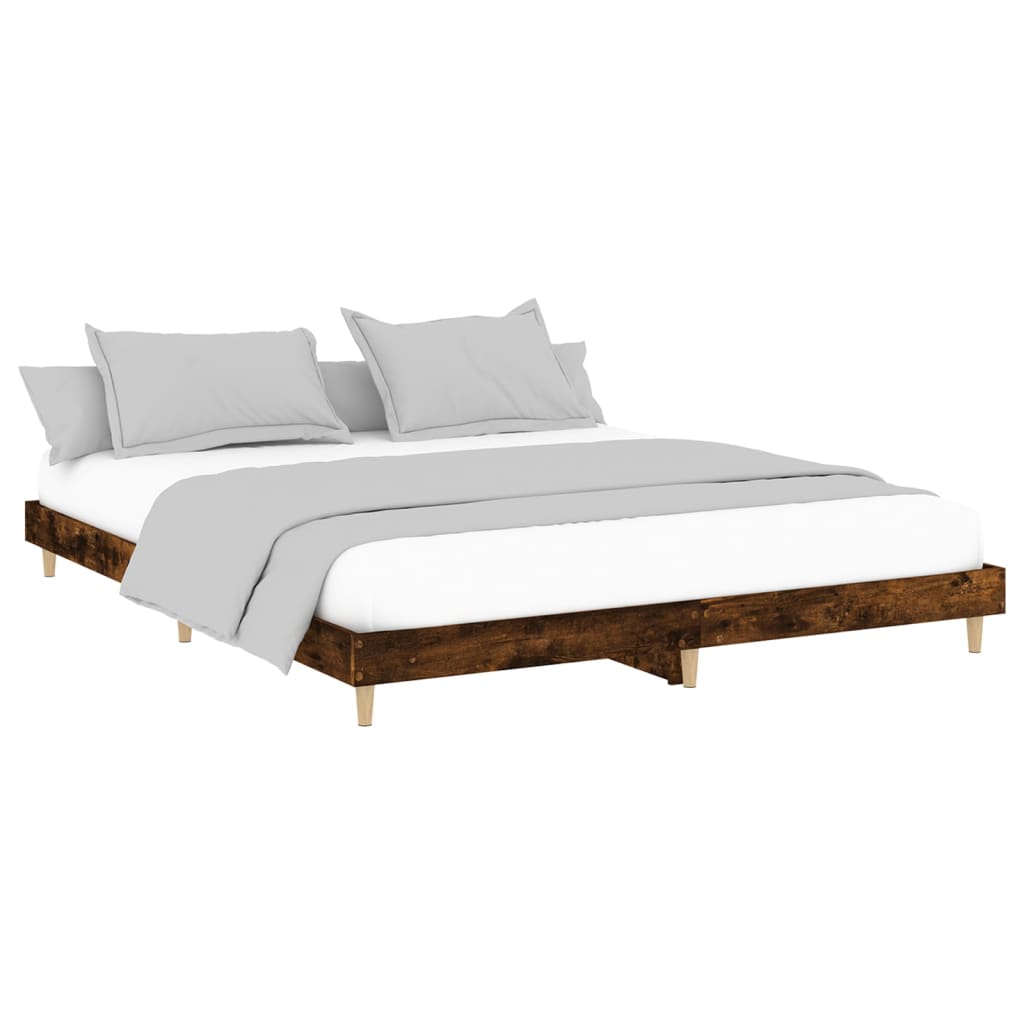 Okvir kreveta bez madraca boja hrasta 140 x 200 cm drveni