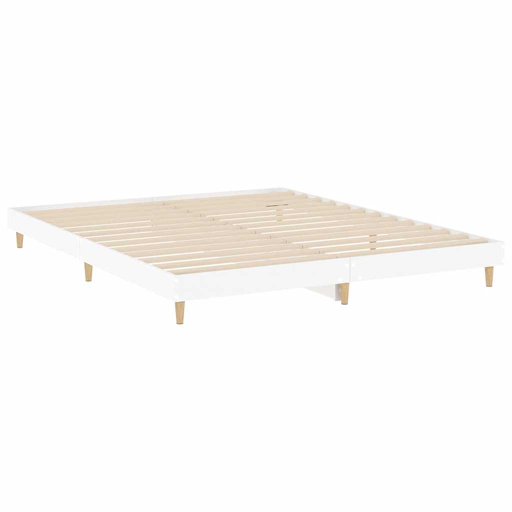 Okvir za krevet bijeli 120 x 200 cm konstruirano drvo