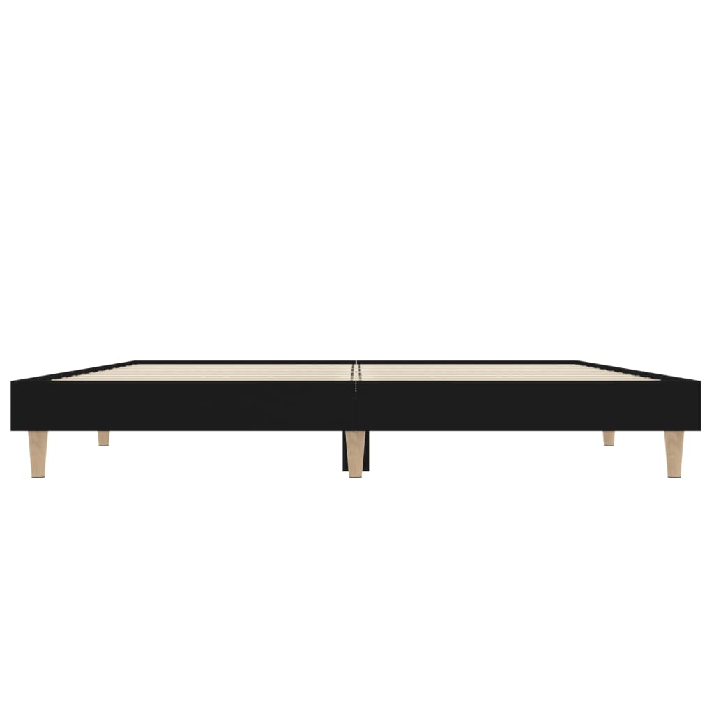 Okvir za krevet crni 140x190 cm konstruirano drvo