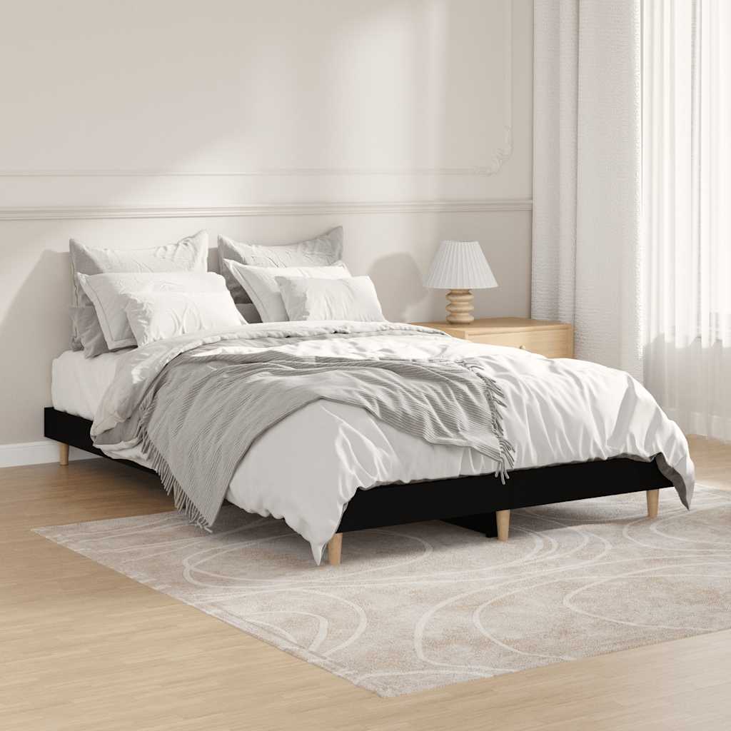 Okvir za krevet crni 120x190 cm konstruirano drvo