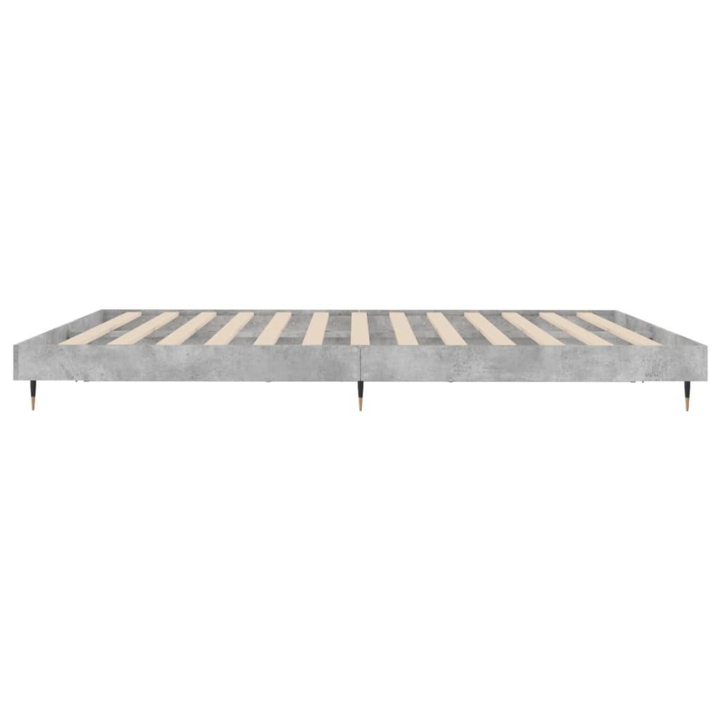 Okvir kreveta boja betona 200x200 cm od konstruiranog drva