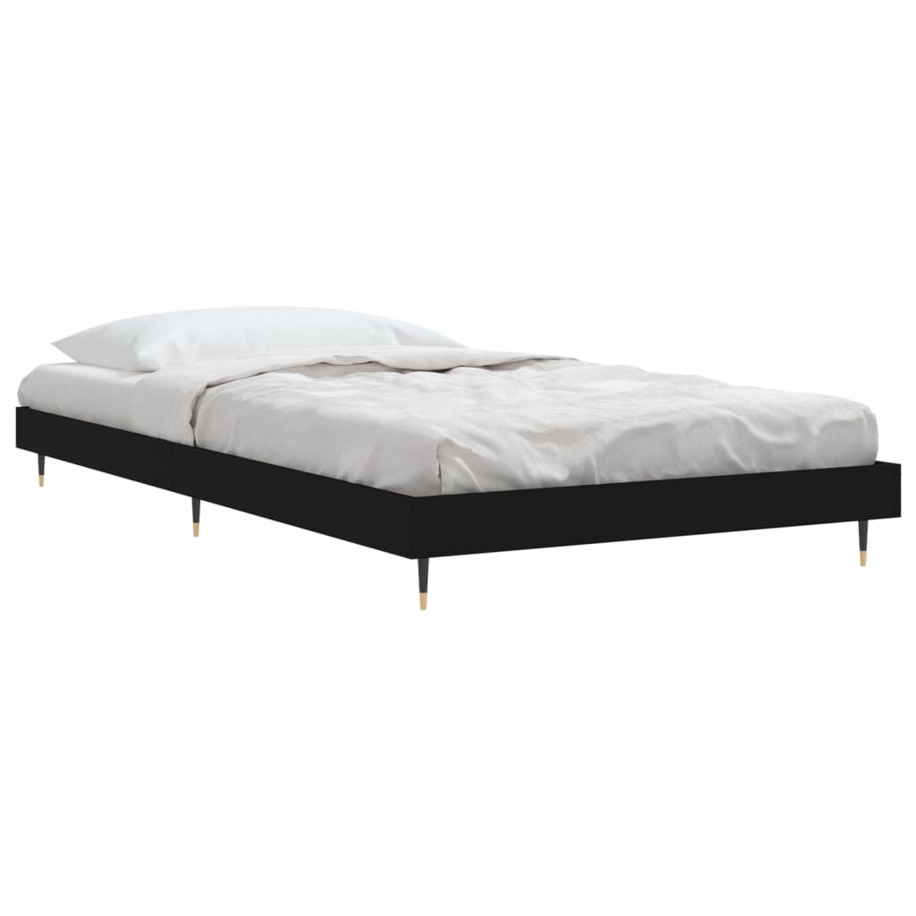 Okvir za krevet crni 90x200 cm konstruirano drvo