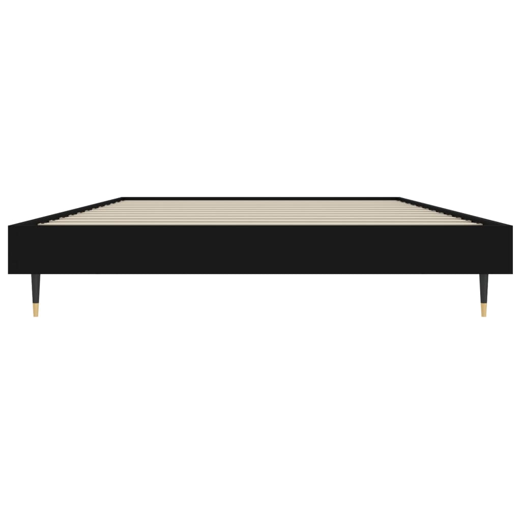 Okvir za krevet crni 90x200 cm konstruirano drvo