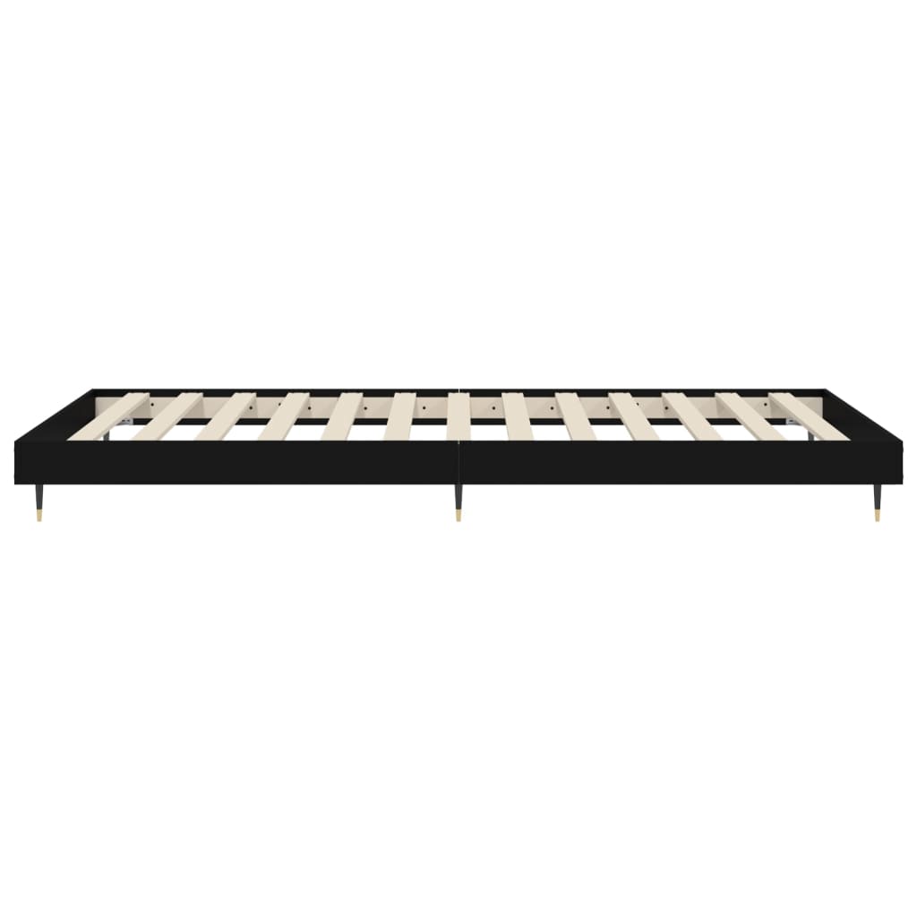 Okvir za krevet crni 90x200 cm konstruirano drvo