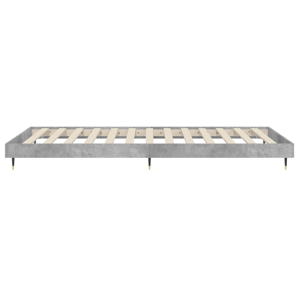 Okvir kreveta boja betona 90x200 cm od konstruiranog drva