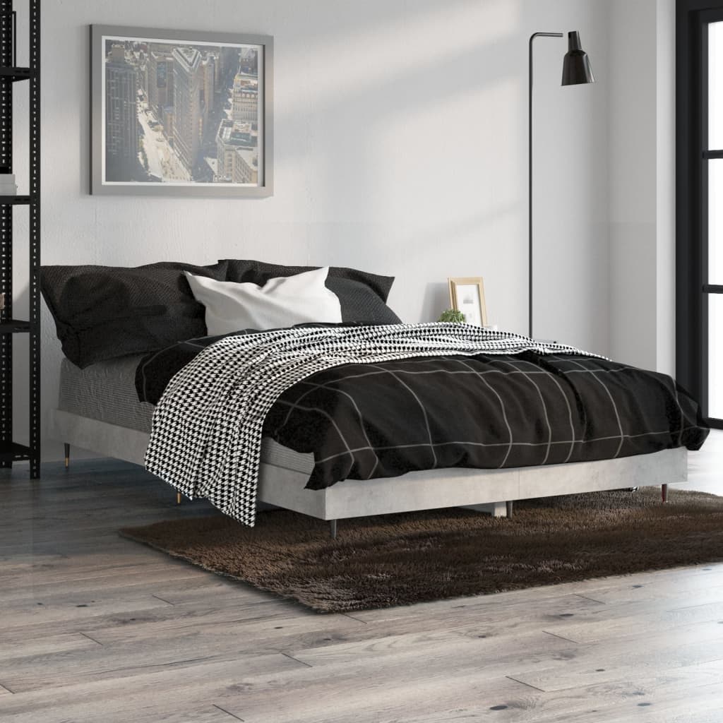 Okvir kreveta boja betona 120x190 cm od konstruiranog drva