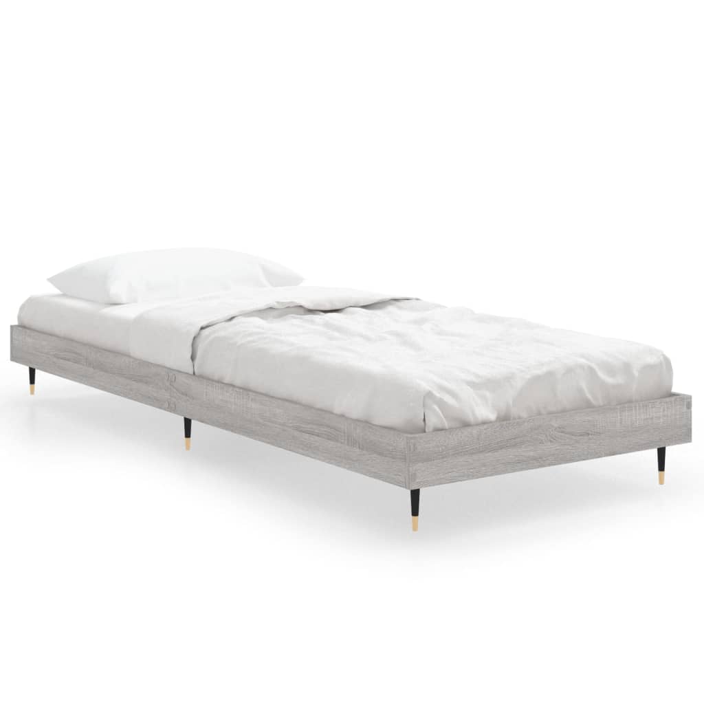 Okvir za krevet boja hrasta 75 x 190 cm od konstruiranog drva