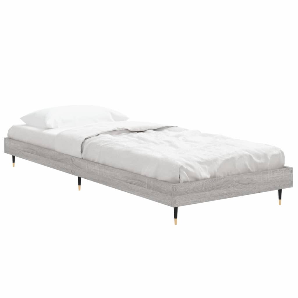 Okvir za krevet boja hrasta 75 x 190 cm od konstruiranog drva
