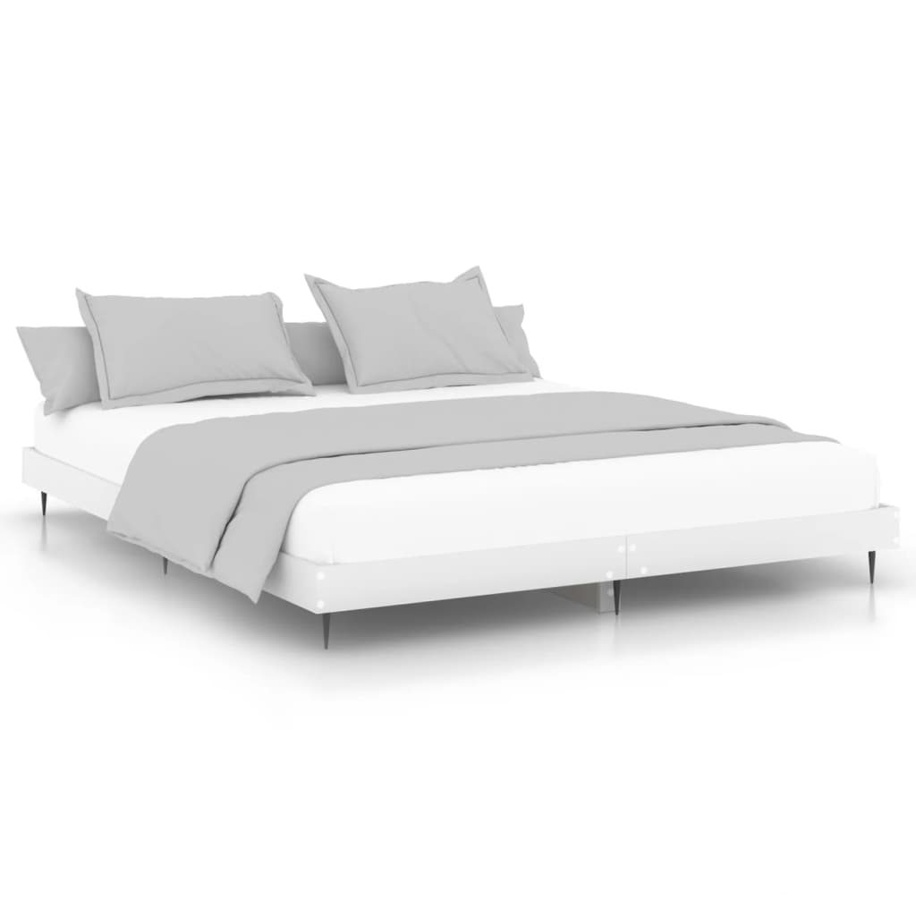Okvir za krevet bijeli 150x200 cm konstruirano drvo