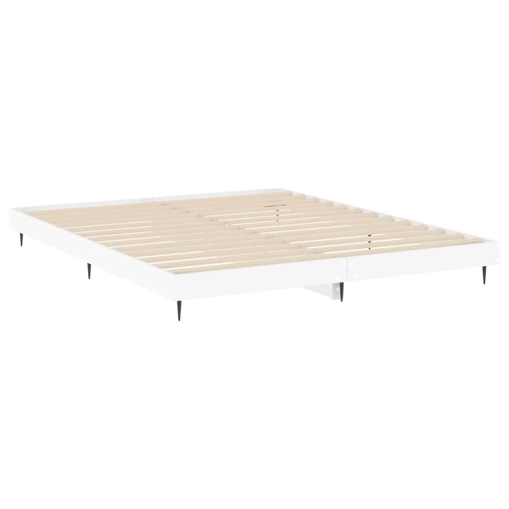 Okvir za krevet bijeli 150x200 cm konstruirano drvo