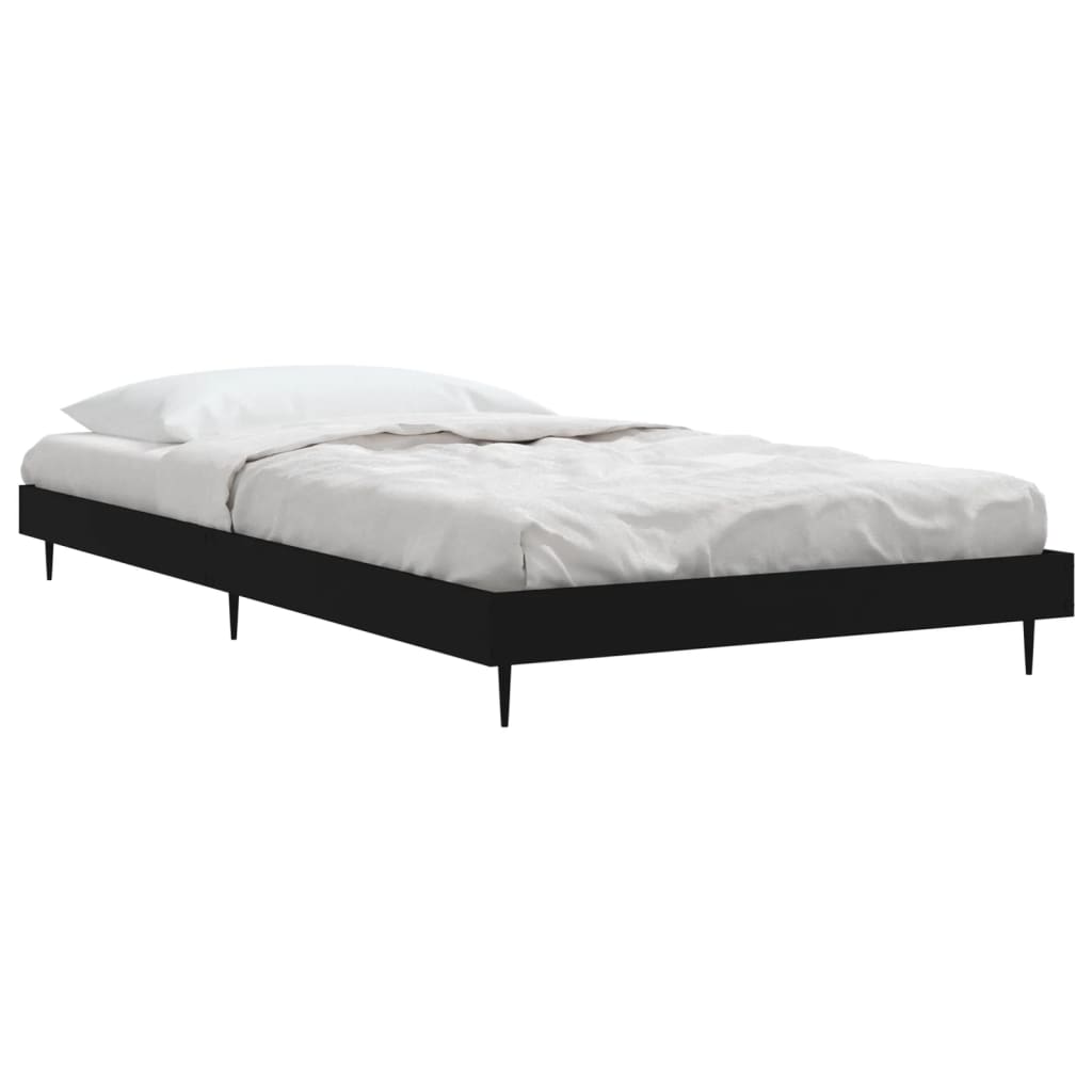 Okvir za krevet crni 120 x 200 cm konstruirano drvo