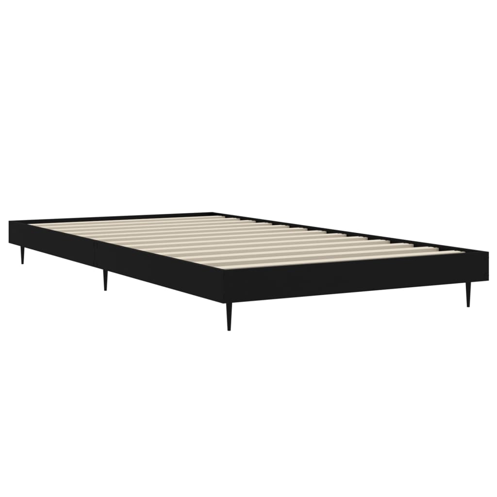 Okvir za krevet crni 120 x 200 cm konstruirano drvo