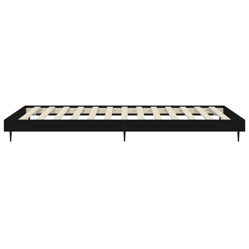 Okvir za krevet crni 120 x 200 cm konstruirano drvo