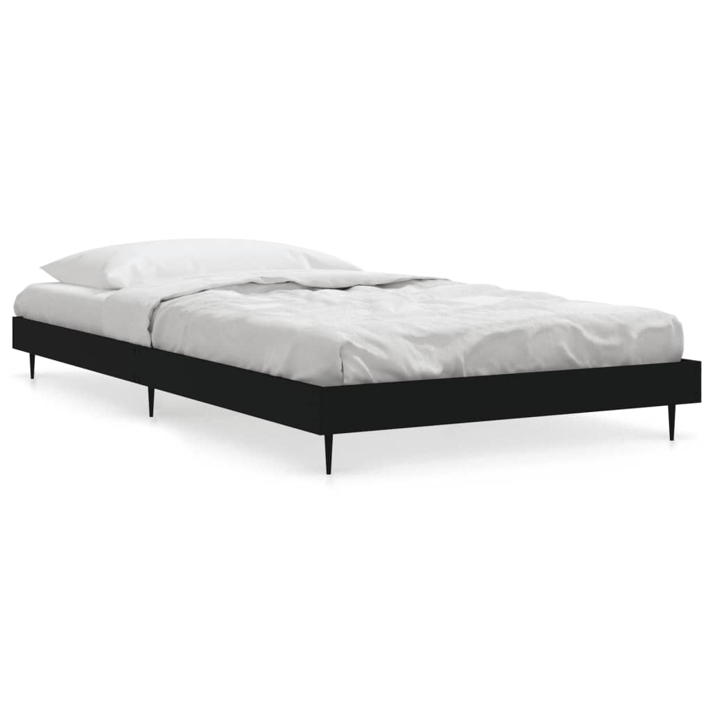 Okvir za krevet crni 90x200 cm konstruirano drvo