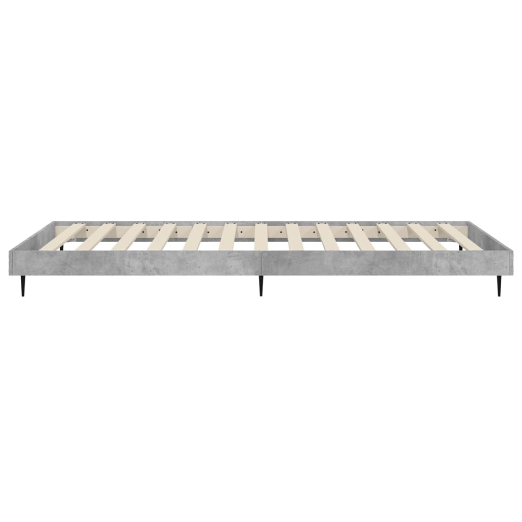 Okvir kreveta boja betona 90x200 cm od konstruiranog drva