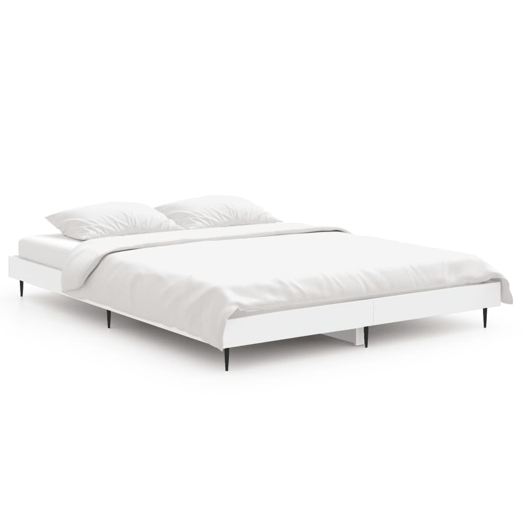 Okvir za krevet bijela 140x190 cm konstruirano drvo