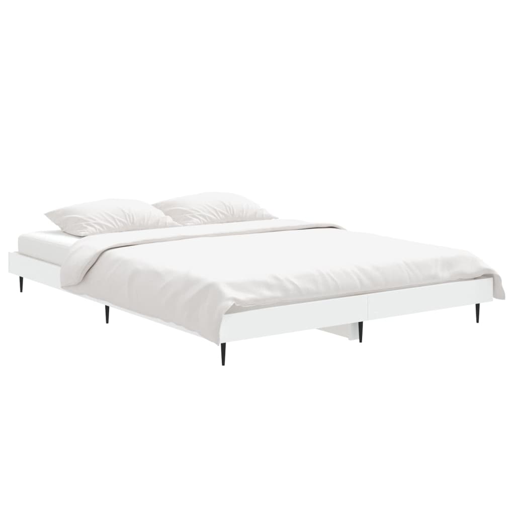Okvir za krevet bijela 140x190 cm konstruirano drvo