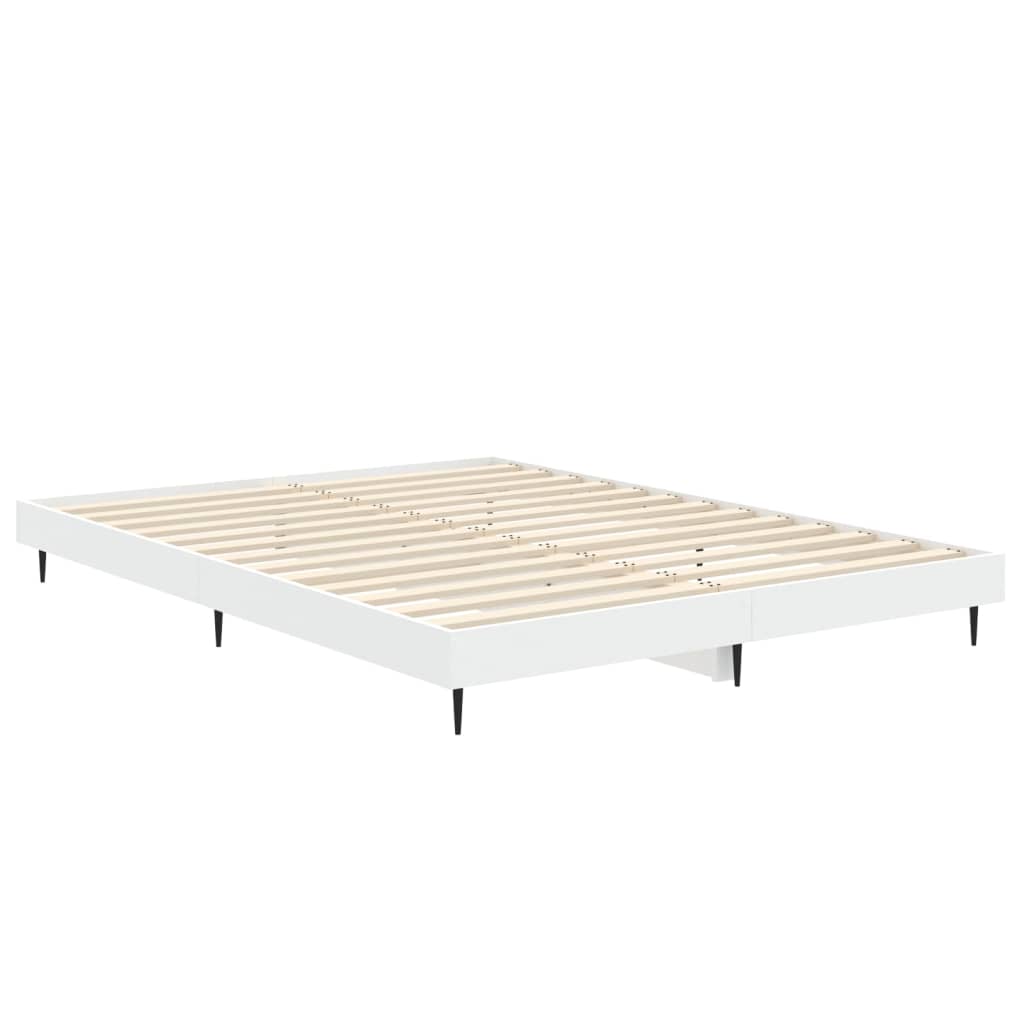 Okvir za krevet bijela 140x190 cm konstruirano drvo
