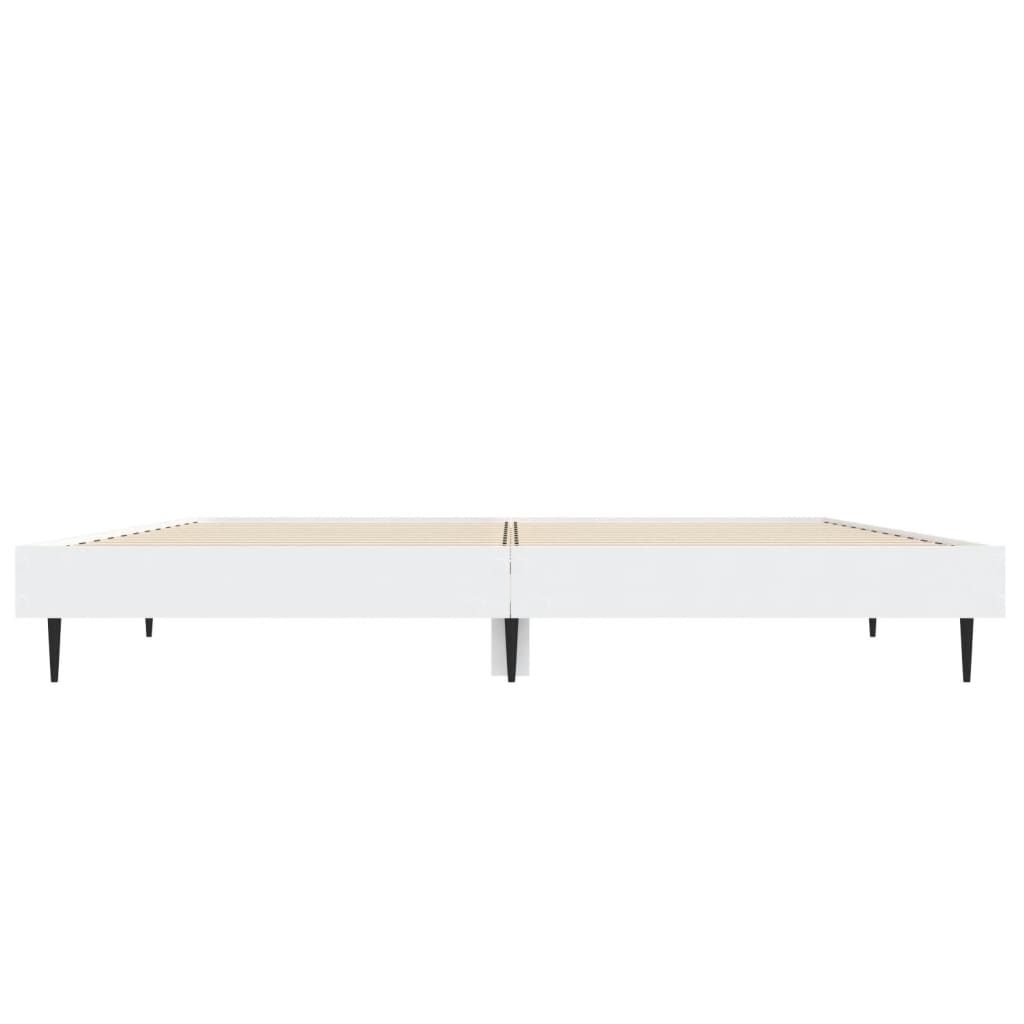 Okvir za krevet bijela 140x190 cm konstruirano drvo