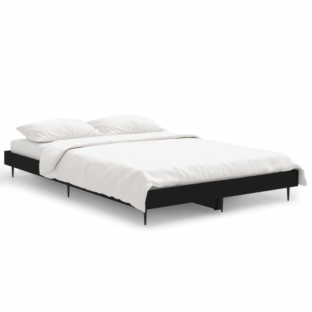 Okvir za krevet crni 120x190 cm konstruirano drvo