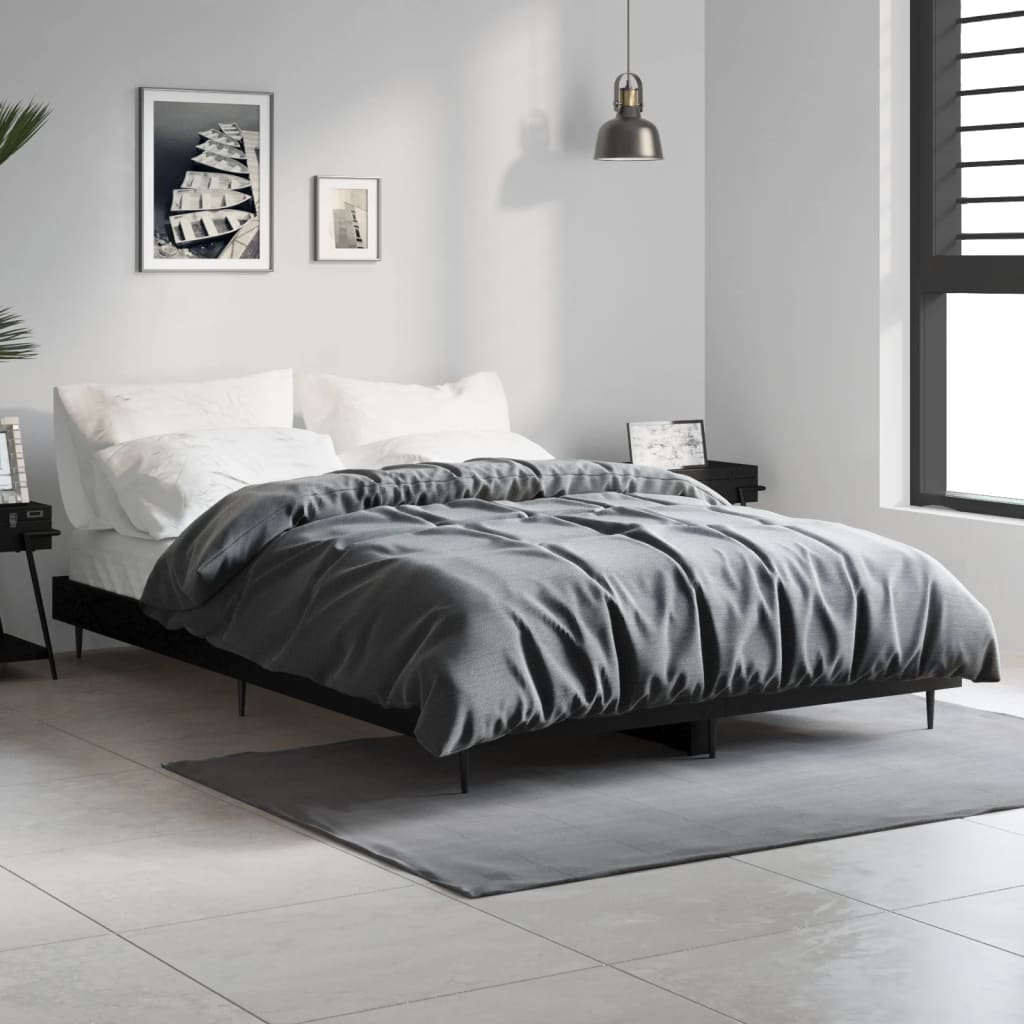 Okvir za krevet crni 120x190 cm konstruirano drvo