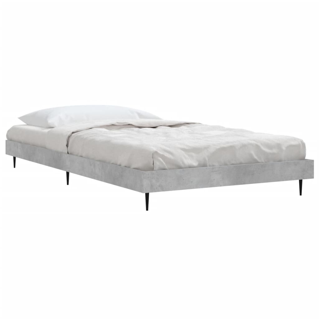 Okvir kreveta boja betona 90 x 190 cm od konstruiranog drva