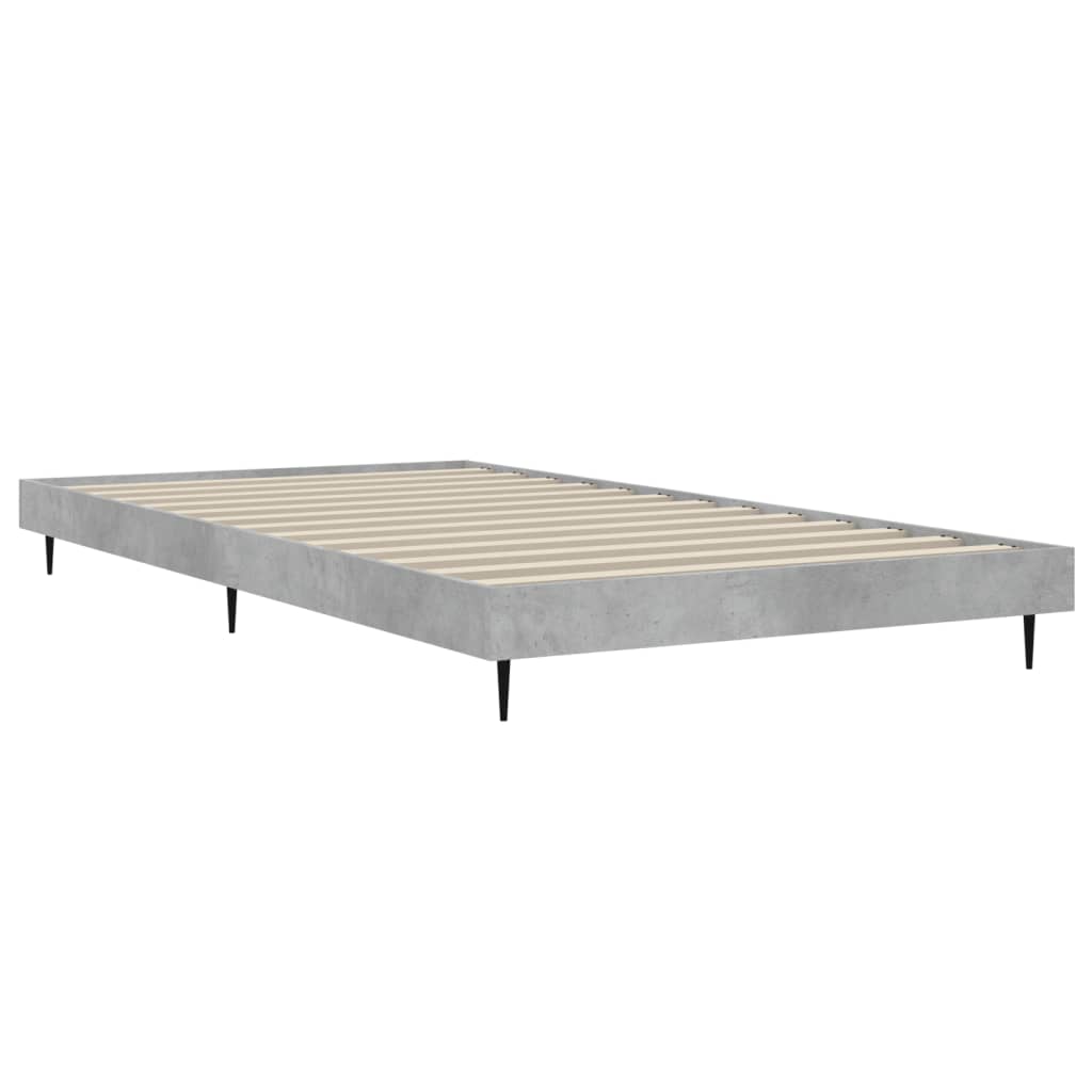 Okvir kreveta boja betona 90 x 190 cm od konstruiranog drva