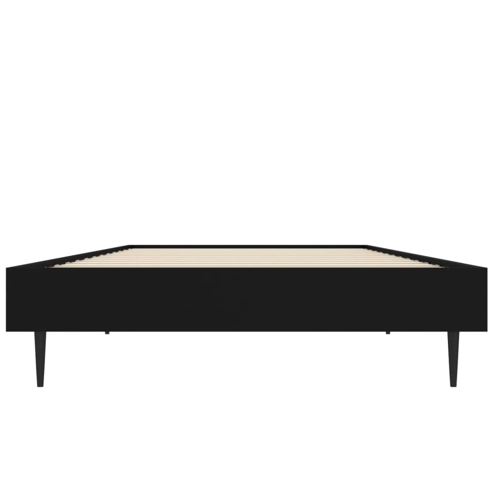 Okvir za krevet crni 75 x 190 cm od konstruiranog drva