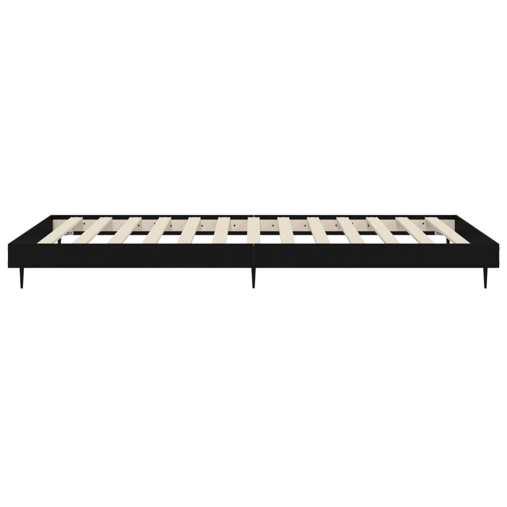 Okvir za krevet crni 75 x 190 cm od konstruiranog drva