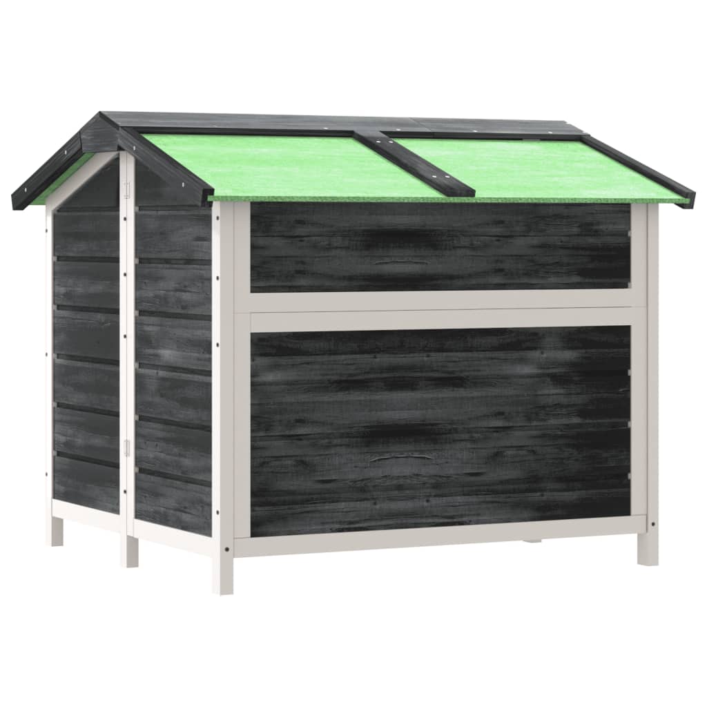 Kućica za pse siva 96 x 87 x 80,5 cm od masivne borovine