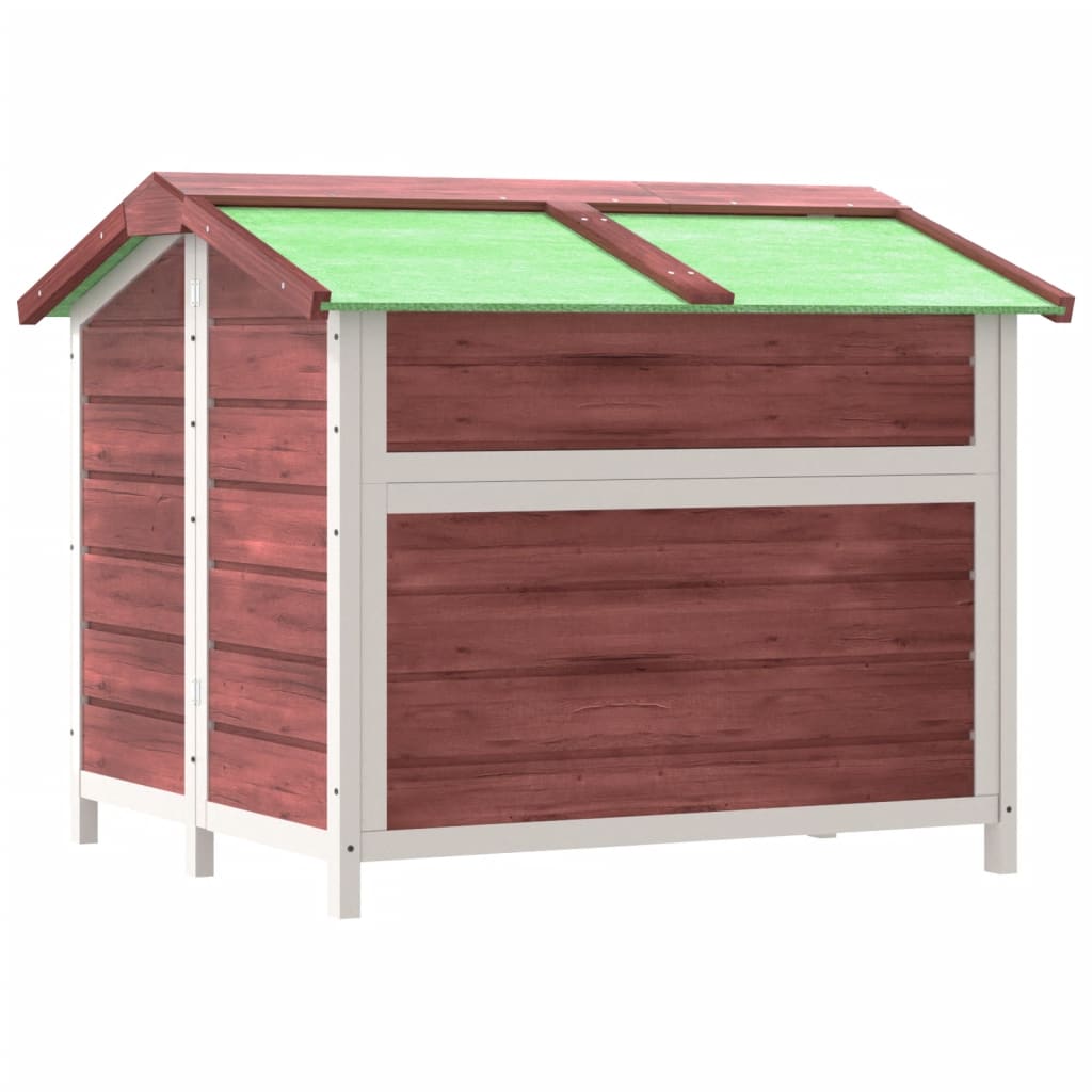 Kućica za pse boja kave 96 x 87 x 80,5 cm od masivne borovine