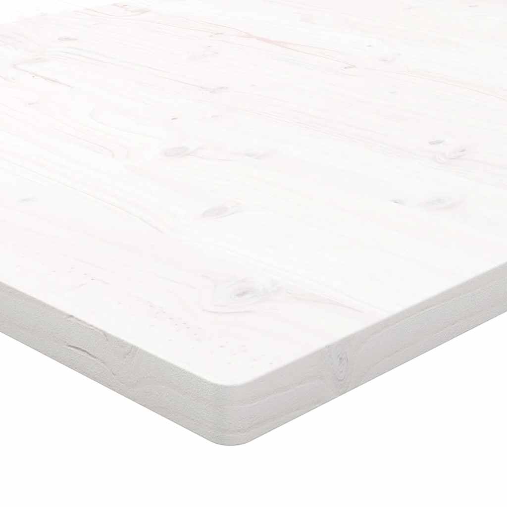 Ploča za stol bijela 90x90x2,5 cm masivna borovina četvrtasta