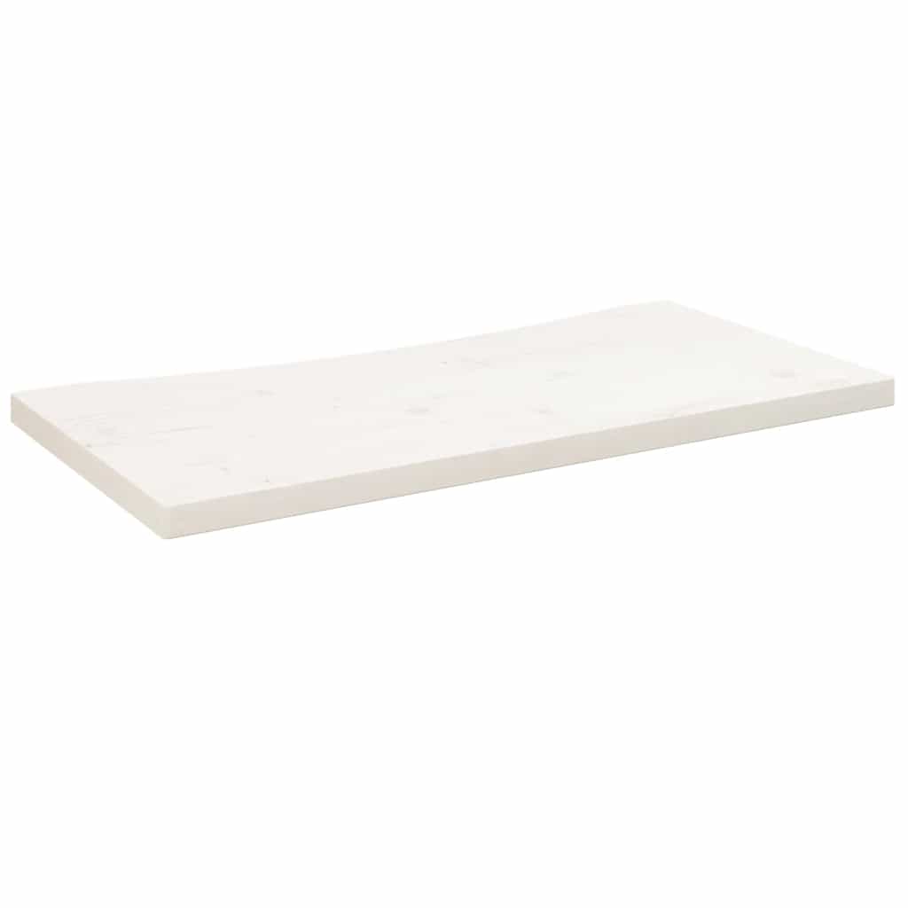 Ploča za radni stol bijela 80 x 40 x 2,5 cm od masivne borovine