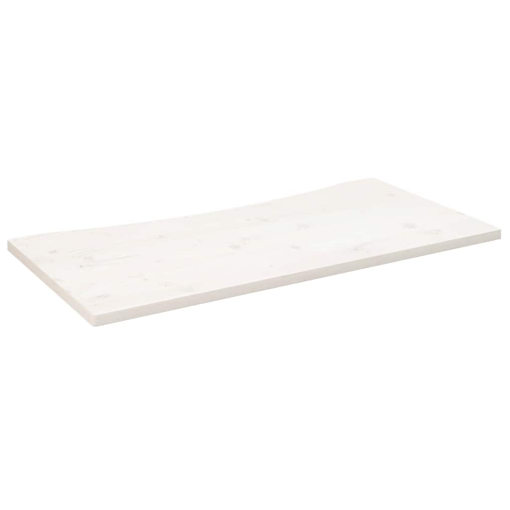 Ploča za radni stol bijela 110x60x2,5 cm od masivne borovine