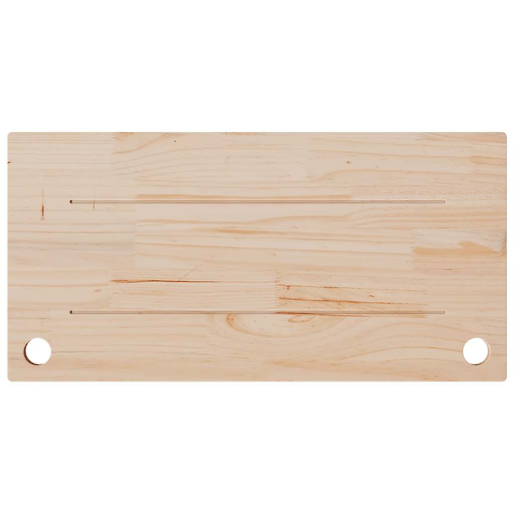 Ploča za radni stol bijela 80 x 40 x 2,5 cm od masivne borovine
