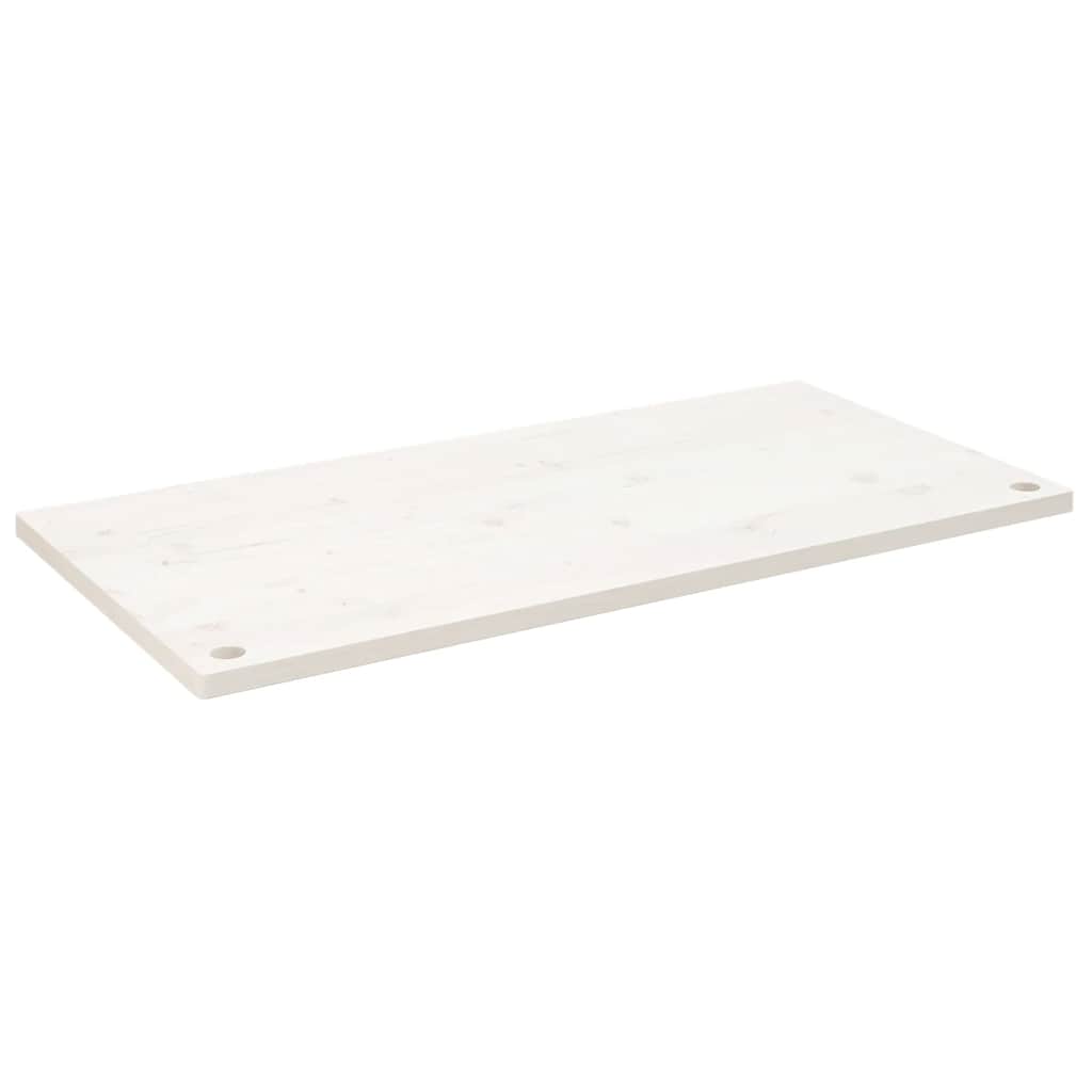 Ploča za radni stol bijela 100x50x2,5 cm od masivne borovine