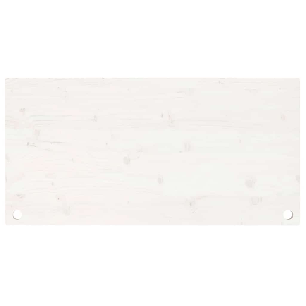 Ploča za radni stol bijela 110x55x2,5 cm od masivne borovine