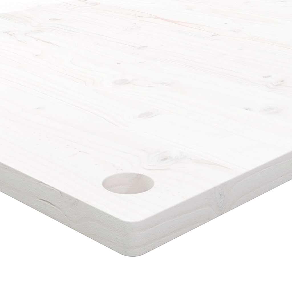Ploča za radni stol bijela 110x55x2,5 cm od masivne borovine
